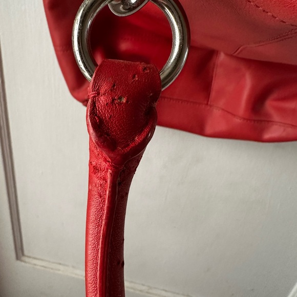 Vintage red leather COACH tote - Picture 6 of 15
